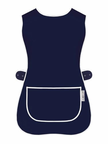 LINEN CLOSET Womens Tabards with Pockets for Men Ladies Cleaning Catering Chef Kitchen Aprons Unisex Hygea Tabard Apron Work Tabards