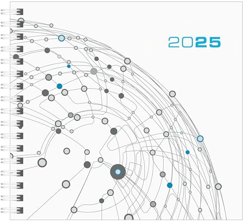 Zettler - Notizblock Assessor 2025 Wochenbuch, 15,8x14,7cm, Wochenkalender mit schwarzem Einband, übersichtlicher Kalender mit viel Platz für Notizen und Termine