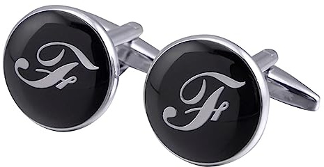 Ayoiow Manschettenknöpfe Herren Hochzeit Kupfer Manschettenknöpfe Silber Hochzeit Initialen Manschettenknöpfe