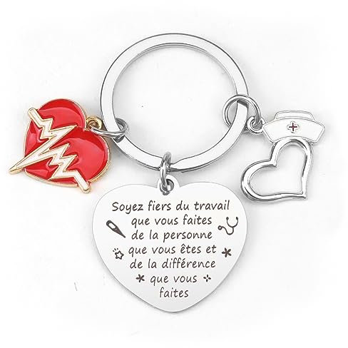 Cadeau Infirmière Porte Clef Infirmière Cadeau Anniversaire Homme Original Porte Clef Femme Cadeau Infirmiere Medecin Idee Infirmiere Etudiant Cadeau Fete Des Infirmières Porte-Clés Infirmière Idee