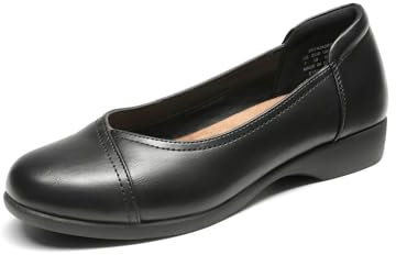 DREAM PAIRS Women's Ballet Flats, Ladies Comfortable Slip On Business Office Dress Shoes for Arch Support Dressy and Work with 3D Molded Insole,Size 8,Black,SDFA2406W