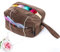 MYBAGZING Häkeltasche und Tragetasche – Cordgarntasche – Garnhalter mit Taschen für Häkelnadeln, Strickzubehör, braun, M, Vintage-Stil
