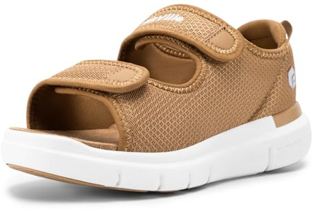 FitVille Sandale Diabétique Femme Large Ouverture Chaussures Orthopédique Scratch Sandales Rééducation pour Pieds Gonflés