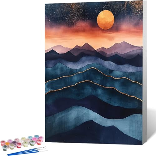 DIY Malen Nach Zahlen Erwachsene, Malen Nach Zahlen Kerze Malen Nach Zahlen Kinder, Blume Malen Nach Zahlen Bastelset Erwachsene Gerahmt Acryl-Malen Nach Zahlen Set für Home Deko Geschenk 30x40cm 7-G