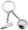 Bkemkri Fußball Schlüsselanhänger für Männer, Fussball Fussballschuh Auto Keychain Anhänger Deko, Personalisiert Metall Schlüsselanhänger, Sport Schlüsselanhänger für Ball-Liebhaber (Silber)