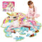 Einhorn Geschenke für Mädchen Puzzle ab 3 4 5 6 7 8 9 Jahre, Einhorn Spielzeug Einhorn Puzzle ab 3-9 Jahre Großes Puzzle, Einhorn Bodenpuzzle Glitzernd Pink 45-Teiliges Puzzle Mädchen Geschenke