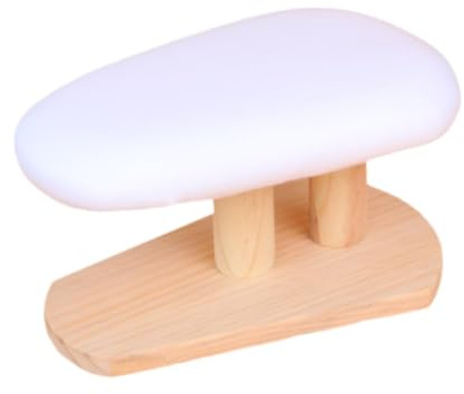F Fityle Mini-Bügelbrett mit Holzsockel, kompaktes Bügelbrett, Bügelhocker für Zuhause, Bastelräume, Nähen, detailliertes Bügeln von Kleidungsstücken, Weiß 29cmx18cmx15cm