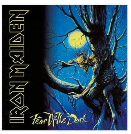 hsqxldhz IRON MAIDEN Fear of The Dark BANNER Poster Canvas Poster Wall Art Decor Print Picture Paintings for Living Room Bedroom Decoration 12x12inch(30x30cm)