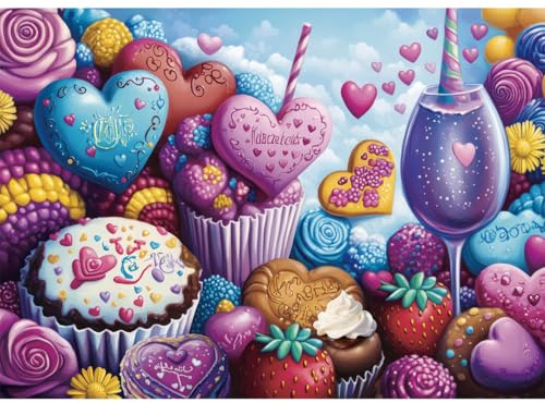 HUADADA Puzzle 1000 Teile,Puzzle Erwachsene-Klassische Puzzles Geschenk,Puzzlespiele für Die Ganze Familie-Schokolade