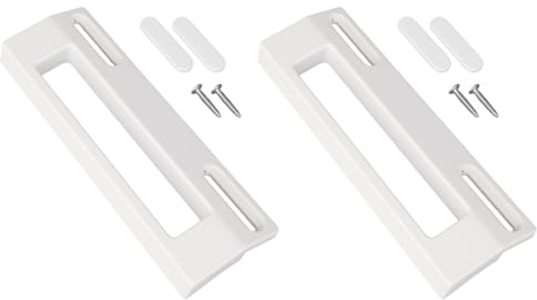 EMSea Kunststoff-Türgriffe mit Schrauben, 185 x 60 mm, für Kühlschrank- und Gefrierschrank-Türverkleidungen, Weiß, 2 Stück