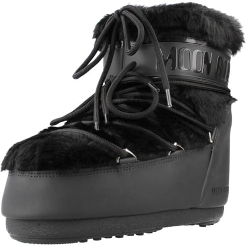 MOON BOOT Icon Low Faux Fur Damen Winter Stiefel | wohlige Wärme für kalte Tage, rutschfester Grip auf glatten Wegen, beidseitig tragbar für flexible Looks