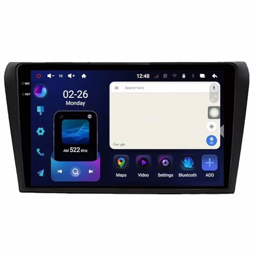2 DIN Radio para Mazda 3 2004-2009 Android 15 9 Inches Pantalla Coche FM Am Bluetooth USB para, 4 Core 2G+32G