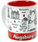 Sheepworld 61042 Ohne Augsburg ist alles doof, Steingut, 30 cl Tasse, Mehrfarbig, 8 cm