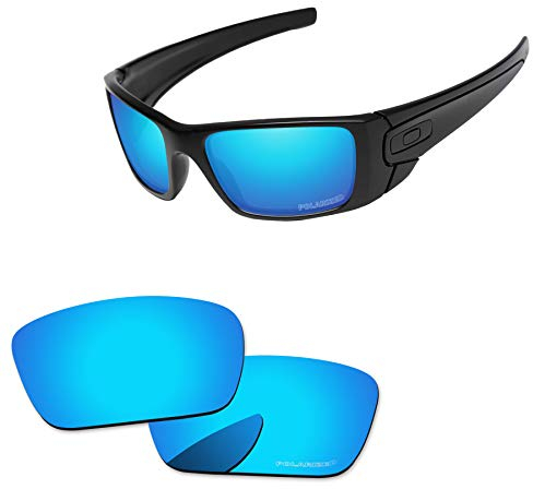 PapaViva Verres de rechange pour lunettes de soleil Oakley Fuel Cell OO9096 60 mm Bleu glacier polarisé, bleu glace, Fuel Cell