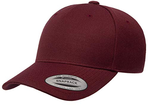 Yupoong Herren Yp Classics 5-Panel Premium Curved Visor Snapback Cap Verschluss, Kastanienbraun, Einheitsgröße