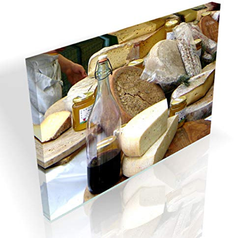 Delicatessen Deli Cheese Platter - Top Quality Box Framed Canvas Ready to Hang