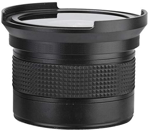 V BESTLIFE Lente Ojo de pez para cámara, 58mm 0.35X Lente súper Gran Angular Ojo de pez para cámara réflex Digital SLR, Negro
