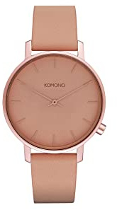 KOMONO Harlow Monochrome Japanische Analoge Quarzuhr für Damen mit Lederarmband