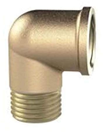 RIEGLER WST112MS90IA Messing blank Winkelstück, 90° Winkelstück, Innen/Außen, G 1-1/2 Gewinde, 16 bar Betriebsdruck