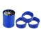 Turbolader Lufteinlass Kraftstoffsparer Lüfter Aluminium Auto Lufteinlass Turbonator Dual Fan Turbine Superlader Gas Kraftstoffsparer Turbo mit Gummihaltern(Blau)