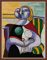 Amiiba Gestempeltes Kreuzstich-Set, The Woman Reading, 11 Ct, 47 x 60 cm (Picasso)