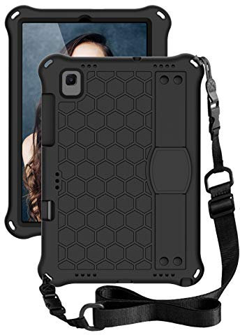 QYiD Custodia per Huawei MatePad T10s /T10 2020, EVA Custodia Leggera Protettiva Antiurto per Bambini con Supporto & Portapenna, Tracolla per Huawei T10s 10.1 / T10 9.7 Tablet, Black/Black