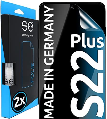 2x se® 3D SCHUTZFOLIE Transparent für Samsung Galaxy S22 Plus,Selbstheilend, 100% Fingerabdruck & FaceID kompatibel, einfache blasenfreie Installation, Ultra-Klar, Stoß-Kratzfest, aus Deutschland