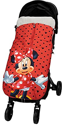 Amazon Universal-Fußsack für Minnie Mouse Punkte, Rot
