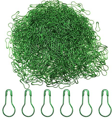 Ruidee 1000Stück Sicherheitsnadeln Metall Kürbis Förmige Sicherheitsnadeln Calabash Pin Kleidung Etiketten Perlennadeln (Grün)