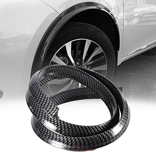 Kotflgelverbreiterung,Universele Spatbordverbreders Autokotflgel Kotflgelverbreiterung Kohlefaser Kotflgelverbreiterung Auto Radlauf Augenbrauen Schutz Anti Kratzer Pad 15cm Gummi