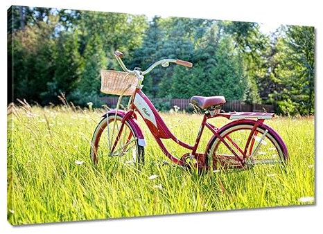 H6482M_PC1L Kunstdruck auf Leinwand, 90 x 60 cm, Fahrräder