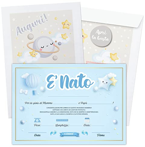 Pergament Geburt (hellblau)