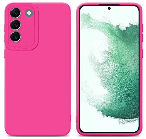 Cadorabo Hülle kompatibel mit Samsung Galaxy S22 Plus Schutzhülle TPU Silikon Case Liquid Design mit Kameraschutz Slim Kratzfest Weiche Gummi mit Rundumschutz Case Hülle für Galaxy S22 Plus in Pink
