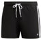 adidas Herren 3-Stripes CLX Very-Short-Length Swim Shorts, Black / White, L