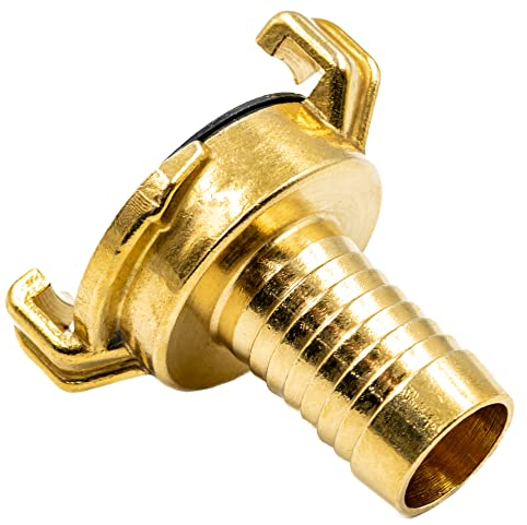 Embout de Tuyau à Tétine 1/2 Pouce (13 mm) – Système Geka en Laiton Brut Durable – Raccordement Sécurisé pour Tuyaux Souples dans Arrosage de Jardin et Systèmes d’Alimentation en Eau