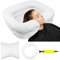 Lavatesta Gonfiabile Portatile per Parrucchieri, Lavandino Mobile, Capelli Lavandino con Cuscino piccolo, Drain Tubo, Bacinella Bacino per Lavaggio Capelli, 60 * 55 * 22cm Bianco