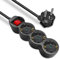 EXTRASTAR Steckdosenleiste 3-Fach Mehrfachsteckdose mit Save Energy Schalter zum Stromsparen, Kabel 1.5 m, Kindersicherung 16A, 3680W, Schwarz