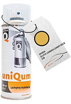 uniQum Autolack Spraydose fürs Auto für SKODA ZLUTA LEMON/LEMON GELB F1R Autolack Reparatur 400 ml