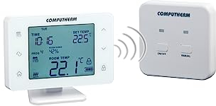 COMPUTHERM Q20RF Termostato inalámbrico programable para habitación, termómetro de calefacción y temperatura de CA, termostato portátil, modo económico y cómodo
