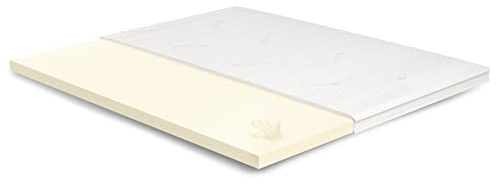 Meisterschlaf Visco Topper 280x200 cm – Höhe 7 cm – Weich & Wärmend – Memory Foam RG 50 – Oeko-TEX® Standard 100 – Tencel™ Lyocell 3D Doppeltuch-Bezug waschbar – Made in Germany