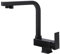 XJTNLB Grifo Abatible Cocina con Osmosis Grifo Giratorio 3 en 1 Mezclador de Fregadero en Latón con Doble Mango,Negro