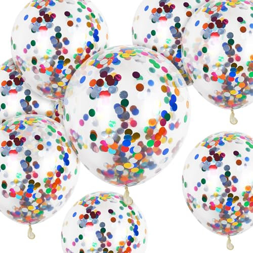 Bunte Konfetti-Luftballons, 50 Stück, 30,5 cm, starke dicke Ballons für Geburtstage, Kinderpartys, Hochzeiten, Babypartys, Veranstaltungen, Dekorationen, Zubehör (bunte Konfetti-Ballons)