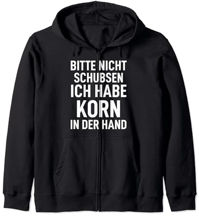 Rucksack Bitte nicht schubsen ich habe Korn in der Hand Kapuzenjacke