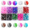 Cuentas de Cristal Coloridas,450 Piezas 6mm Cuentas Redondas de Vidrio,10 Colores Perlas Redondas,Cuentas de Vidrio Agrietado para DIY Joyería,Hacer Pulseras Manualidades
