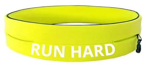 VIKZON®. Laufgürtel, Unisex, mit Handyhalterung, ideal für Laufen, Trail und Fitnessstudio, leicht und bequem., Leuchtend, XL, Laufgürtel