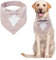 MHaustlie Dog Bandana Dog Formal Tuxedo Bandana Dog Wedding Bandana Adjustable Dog Neckerchief with Bow Tie Formal Tux Dog Bandana Dog Bowtie Bandana for Small Medium Large Dogs (L, Pinkstripe)