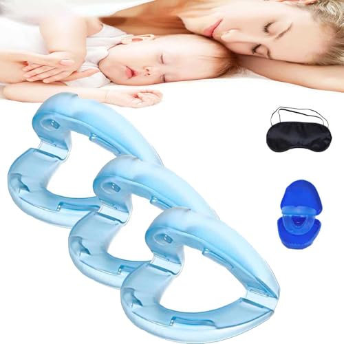 Honex Anti Snoring Mouthpiece,The Quiet Anti-Snoring Mouthpiece Universal Size,Food Grade Material Anti Snore Mouth Guard,Instantly Anti Snoring Devices,Let Your Family Enjoy Quiet Sleep Time (3set)