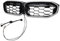 Vorderer Kühlergrill, obere Stoßstange, Racing-Grill mit LED-Licht und Kameraloch, kompatibel for BMW 3er G20 2023–2024(Black-Style C)