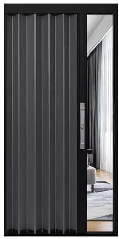 falttüren innentüren faltschiebetür Falttür Innen Ziehharmonika-Türen Graue Oberfläche, Metall Aluminium Verriegelung Ziehharmonika Tür Raumteiler-Türen, Individuelle Höhe Und Breite, Moderne Schiebet