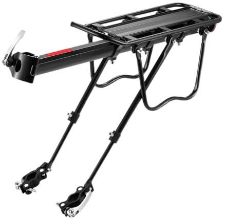 Mountainbike Gepäckträger, Aluminiumlegierung Gepäckträger MTB Gepäckträger Maximalbelastung 150kg für 24-29 Zoll MTB